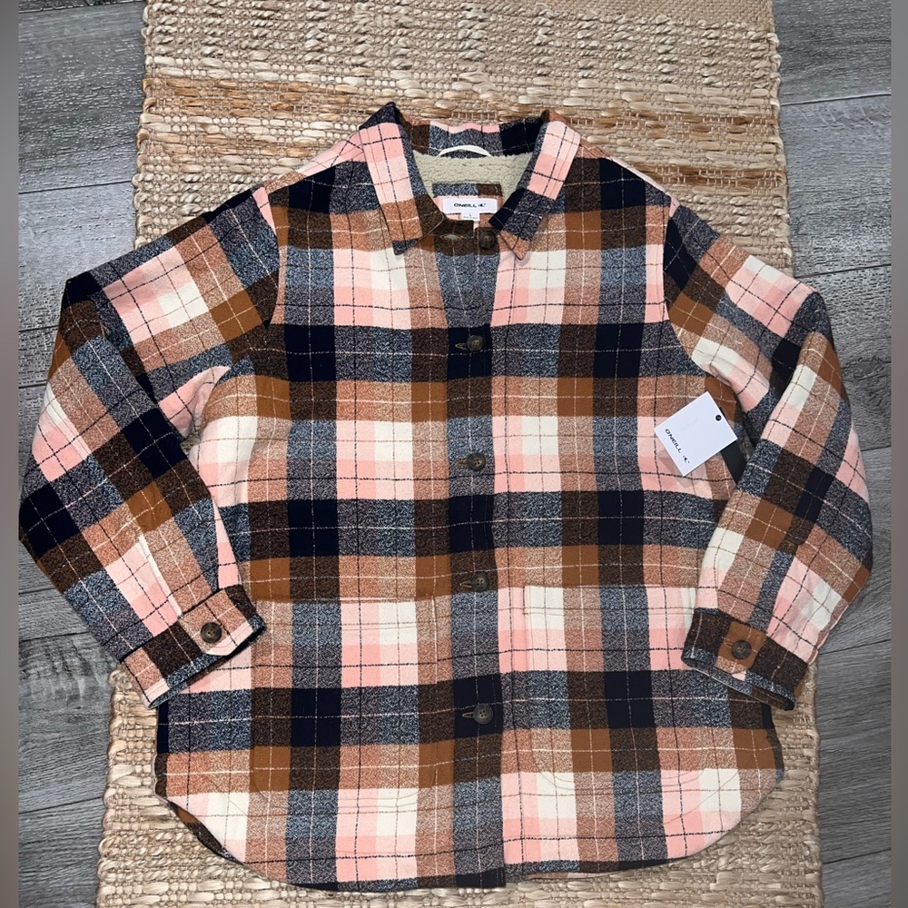 NWT O’Neill Patrina Plaid Shacket